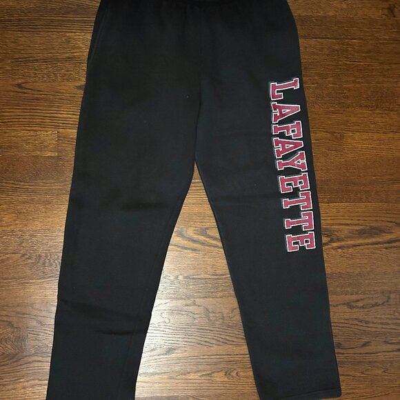 Lafayette College Adjustable drawstring waist black sweatpants Size Medium - Picture 1 of 4